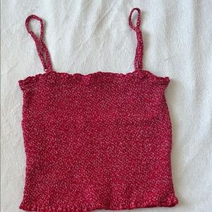 Elegant Red Sparkle Tank Top